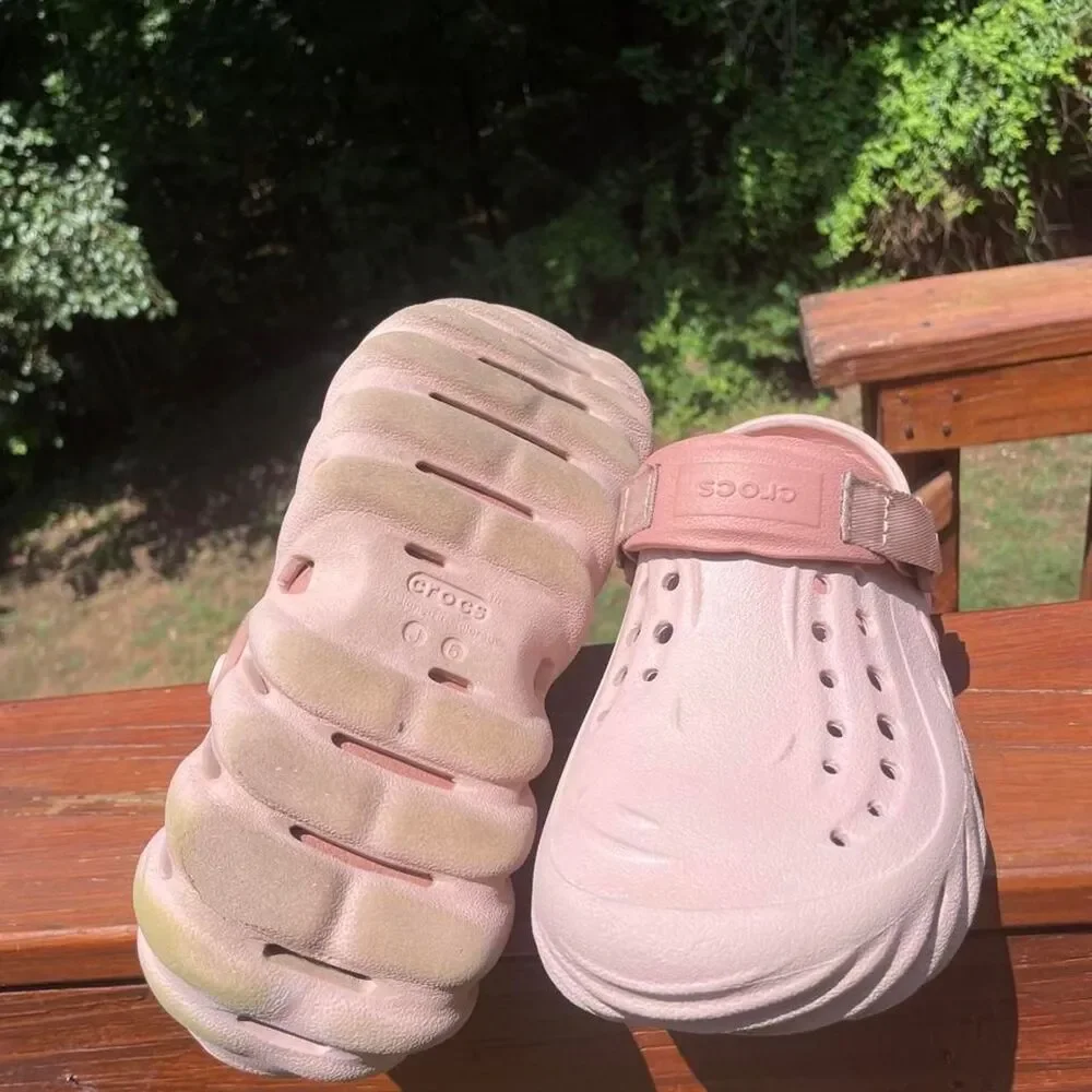 Crocs Junior 5 Echo clogs Pink Clay Mauve Pink Platform Clogs